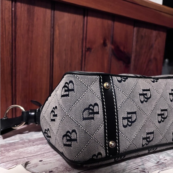 Dooney & Bourke Black and Gray Monogram Bag - Picture 8 of 13
